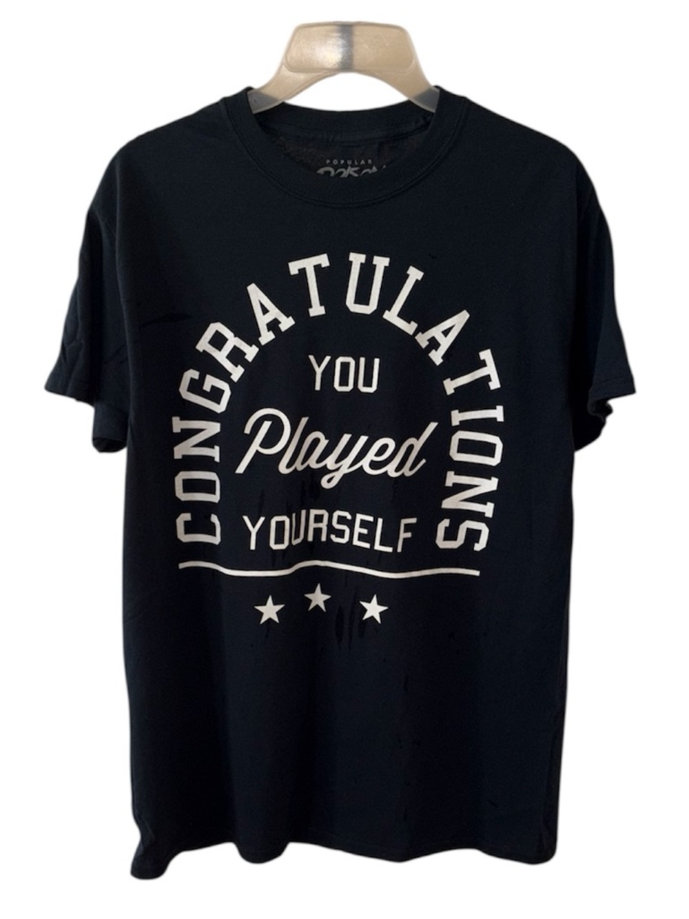 Black “Congratulations You Played Yourself” Graphic TShirt